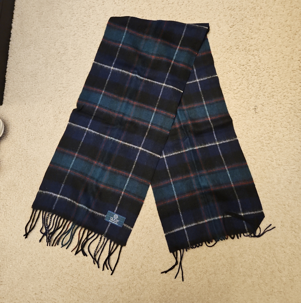 Clads Scotland, Black Watch Plaid Scarf | 100% Lambs Wool